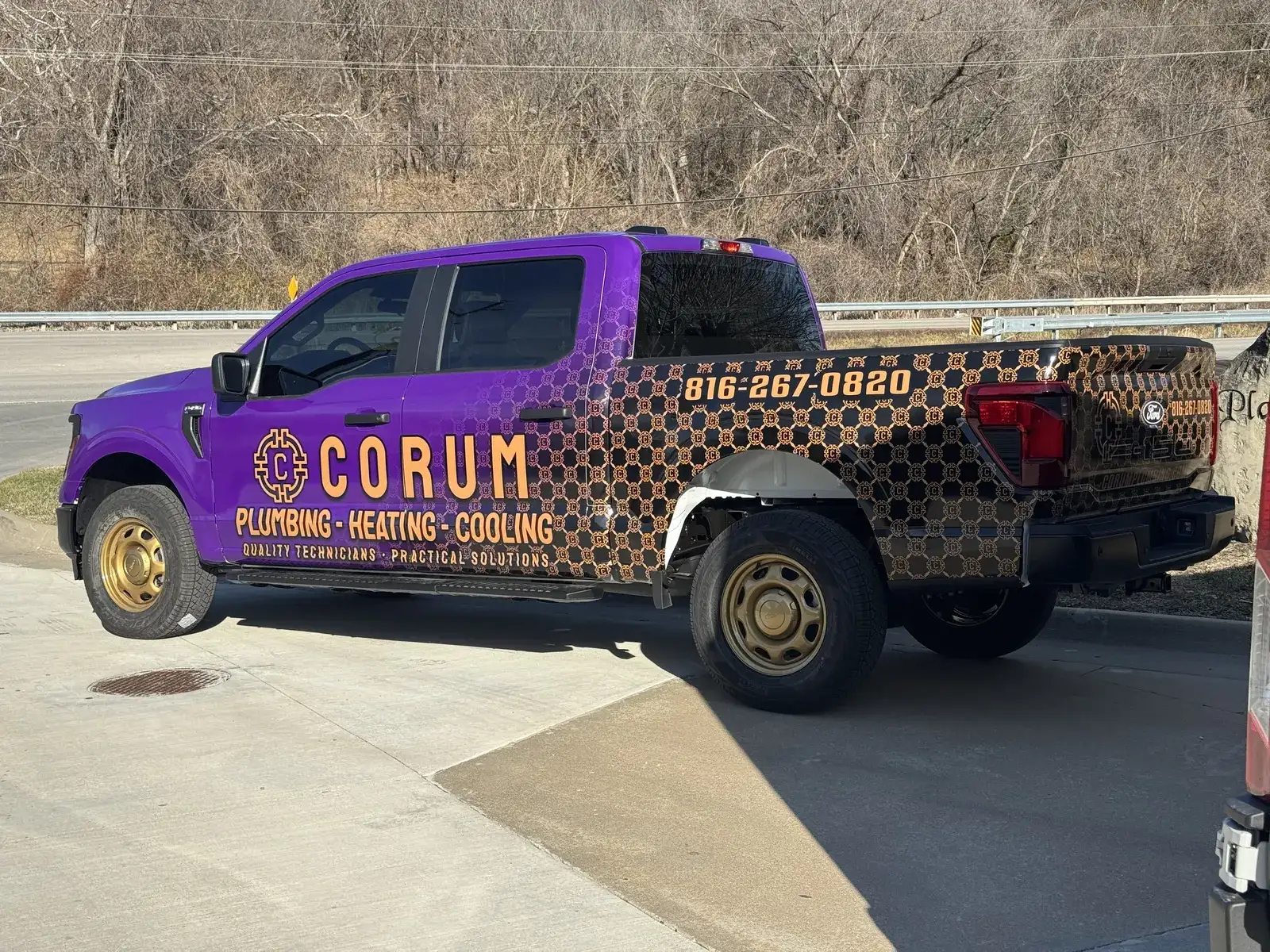 Honeycomb fade, rear detail — Ford F-150